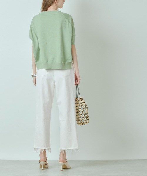 titivate（ティティベイト）の「カットオフワイドデニムパンツ（デニムパンツ・レディース・ライトブルー/オフホワイト/ブルー・S/M/L）」の7枚目の写真