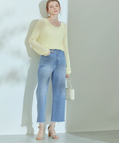 titivate（ティティベイト）の「カットオフワイドデニムパンツ（デニムパンツ・レディース・ライトブルー/オフホワイト/ブルー・S/M/L）」の22枚目の写真