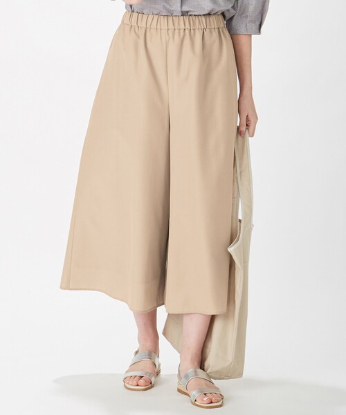 J.PRESS Ladies(J.プレス レディス)の「【洗える】POLKAナチュラルグレース ワイドパンツ(その他パンツ・レディース・ブラウン系/ネイビー系・S/XS/XXS)」の2枚目の写真