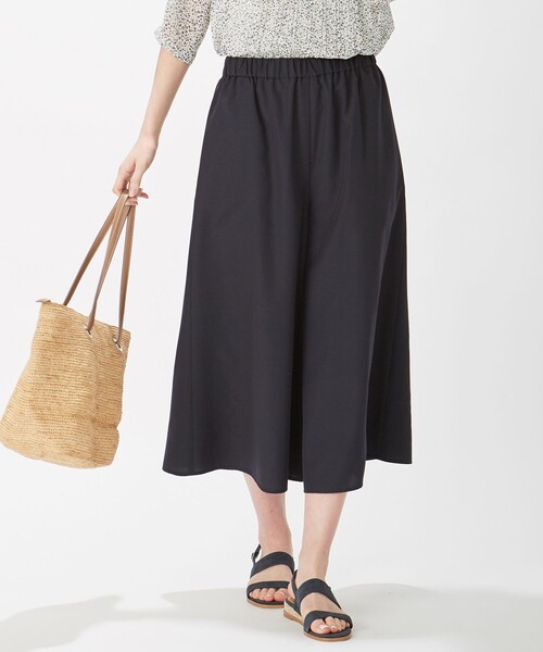 J.PRESS Ladies(J.プレス レディス)の「【洗える】POLKAナチュラルグレース ワイドパンツ(その他パンツ・レディース・ブラウン系/ネイビー系・S/XS/XXS)」の1枚目の写真