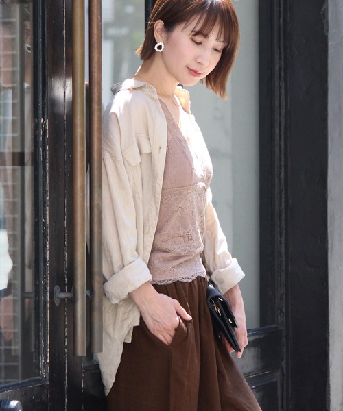 ElegChic(エレグシック)の「リネンミックスワイドパンツ(その他パンツ・レディース・ベージュ/ネイビー/ブラウン・L/M)」の9枚目の写真