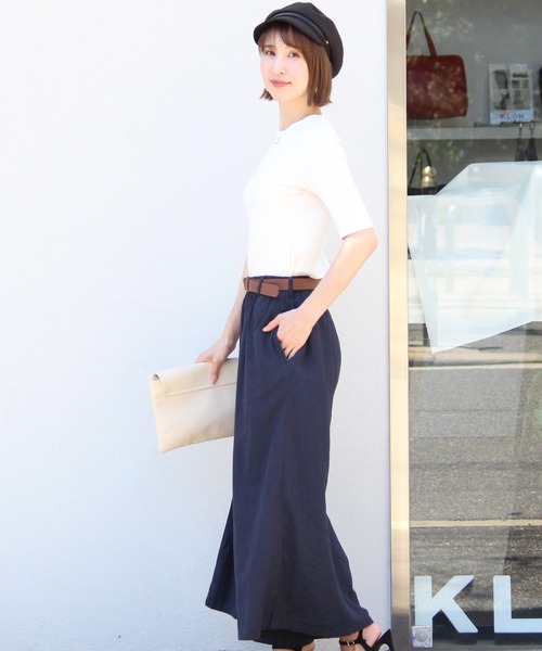 ElegChic(エレグシック)の「リネンミックスワイドパンツ(その他パンツ・レディース・ベージュ/ネイビー/ブラウン・L/M)」の11枚目の写真
