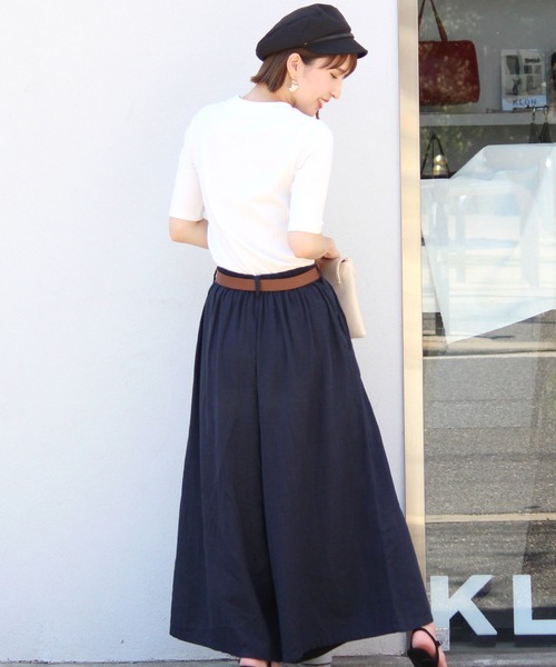 ElegChic(エレグシック)の「リネンミックスワイドパンツ(その他パンツ・レディース・ベージュ/ネイビー/ブラウン・L/M)」の12枚目の写真