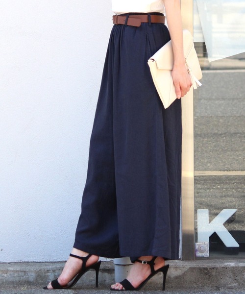 ElegChic(エレグシック)の「リネンミックスワイドパンツ(その他パンツ・レディース・ベージュ/ネイビー/ブラウン・L/M)」の13枚目の写真