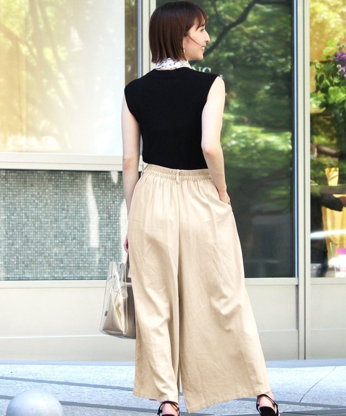 ElegChic(エレグシック)の「リネンミックスワイドパンツ(その他パンツ・レディース・ベージュ/ネイビー/ブラウン・L/M)」の18枚目の写真