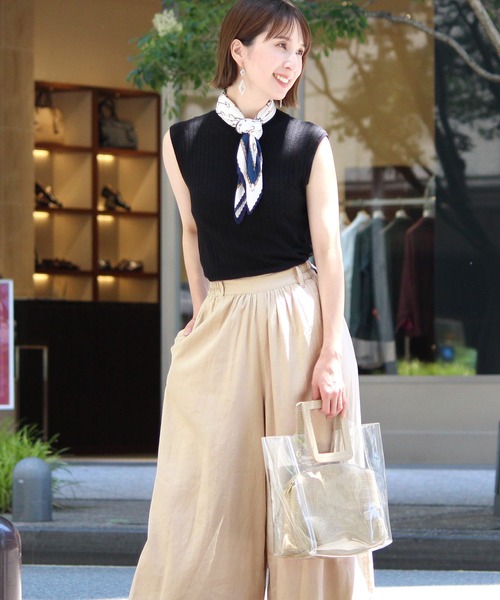 ElegChic(エレグシック)の「リネンミックスワイドパンツ(その他パンツ・レディース・ベージュ/ネイビー/ブラウン・L/M)」の21枚目の写真