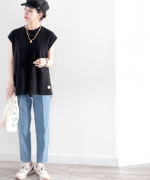 Java | 《JaVaジャバ コラボ》ふわり柔らか♪USAコットン&パイル地ノースリーブトップス(タンクトップ)