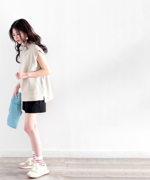 Java（ジャバ）の「《JaVaジャバ コラボ》ふわり柔らか♪USAコットン&パイル地ノースリーブトップス（タンクトップ・レディース・ホワイト/ブラック/グレー/グレイッシュベージュ・MEDIUM/LARGE/X-LARGE）」の11枚目の写真