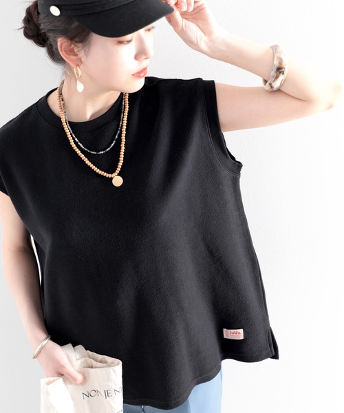 Java（ジャバ）の「《JaVaジャバ コラボ》ふわり柔らか♪USAコットン&パイル地ノースリーブトップス（タンクトップ・レディース・ホワイト/ブラック/グレー/グレイッシュベージュ・MEDIUM/LARGE/X-LARGE）」の12枚目の写真