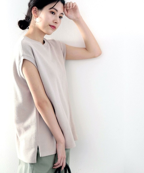 Java（ジャバ）の「《JaVaジャバ コラボ》ふわり柔らか♪USAコットン&パイル地ノースリーブトップス（タンクトップ・レディース・ホワイト/ブラック/グレー/グレイッシュベージュ・MEDIUM/LARGE/X-LARGE）」の18枚目の写真