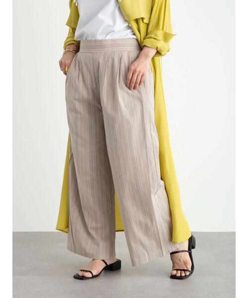 koe（コエ）の「ストライプコットンワイドパンツ*（その他パンツ・レディース・ホワイト/ブラック/ベージュ/カーキ/モカ・FREE）」の13枚目の写真