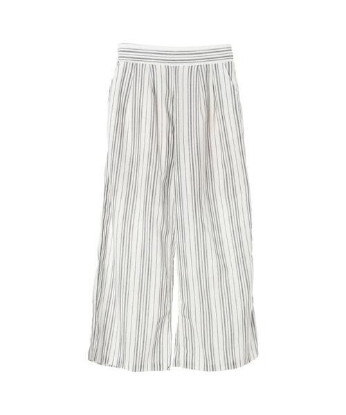 koe（コエ）の「ストライプコットンワイドパンツ*（その他パンツ・レディース・ホワイト/ブラック/ベージュ/カーキ/モカ・FREE）」の17枚目の写真