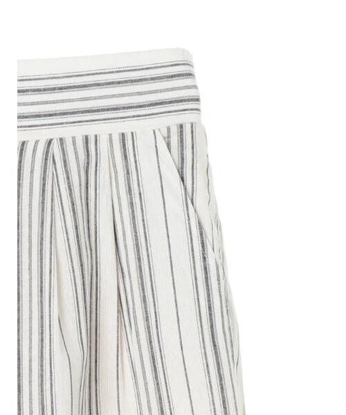 koe（コエ）の「ストライプコットンワイドパンツ*（その他パンツ・レディース・ホワイト/ブラック/ベージュ/カーキ/モカ・FREE）」の20枚目の写真