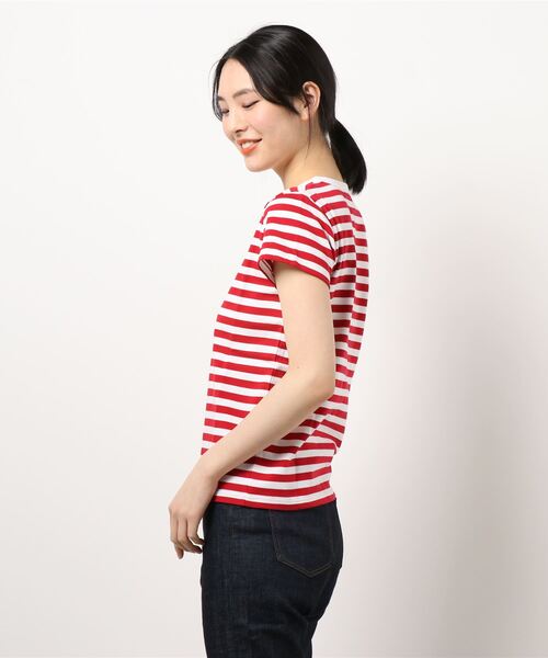 agnes b.（アニエスベー）の「J008 TS ボーダーTシャツ（Tシャツ/カットソー・レディース・グレー/レッド/ピンク/ブルー/ネイビー・1/2/3）」の7枚目の写真