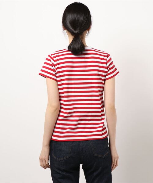 agnes b.（アニエスベー）の「J008 TS ボーダーTシャツ（Tシャツ/カットソー・レディース・グレー/レッド/ピンク/ブルー/ネイビー・1/2/3）」の6枚目の写真