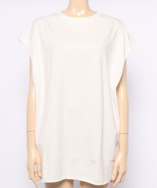 JUGLANS(ユグランス)の「☆ 16s OE天竺 BACKロゴ タンク(Tシャツ/カットソー・レディース・チャコール/オフホワイト/ホワイト/ブルー・FREE)」の2枚目の写真