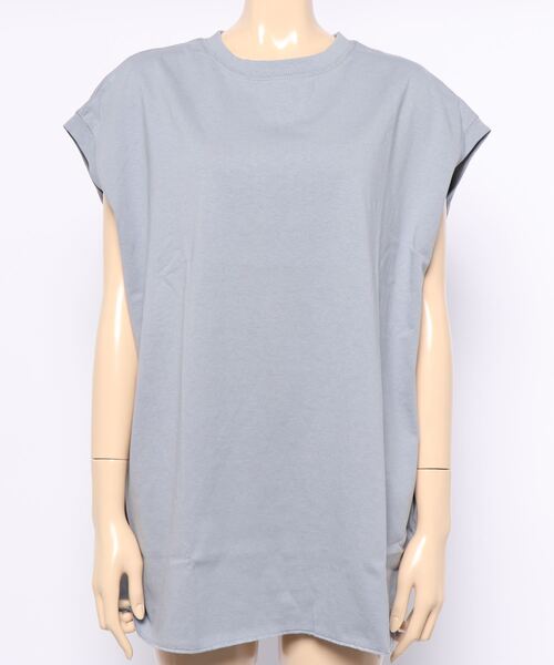 JUGLANS(ユグランス)の「☆ 16s OE天竺 BACKロゴ タンク(Tシャツ/カットソー・レディース・チャコール/オフホワイト/ホワイト/ブルー・FREE)」の4枚目の写真