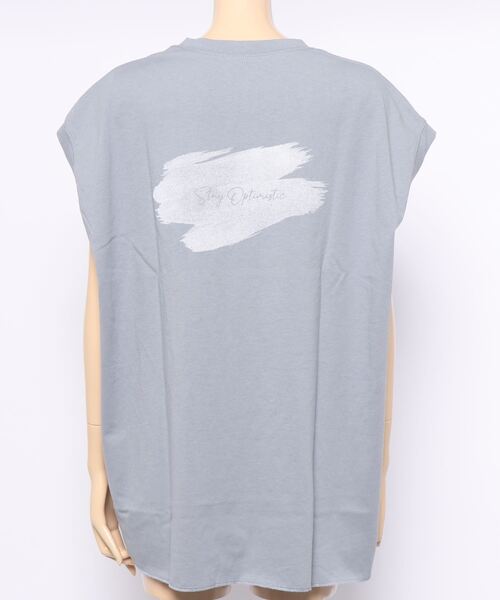 JUGLANS(ユグランス)の「☆ 16s OE天竺 BACKロゴ タンク(Tシャツ/カットソー・レディース・チャコール/オフホワイト/ホワイト/ブルー・FREE)」の6枚目の写真