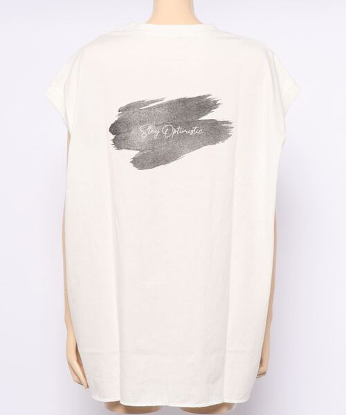 JUGLANS(ユグランス)の「☆ 16s OE天竺 BACKロゴ タンク(Tシャツ/カットソー・レディース・チャコール/オフホワイト/ホワイト/ブルー・FREE)」の8枚目の写真