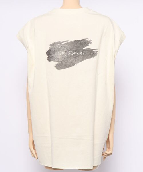 JUGLANS(ユグランス)の「☆ 16s OE天竺 BACKロゴ タンク(Tシャツ/カットソー・レディース・チャコール/オフホワイト/ホワイト/ブルー・FREE)」の5枚目の写真