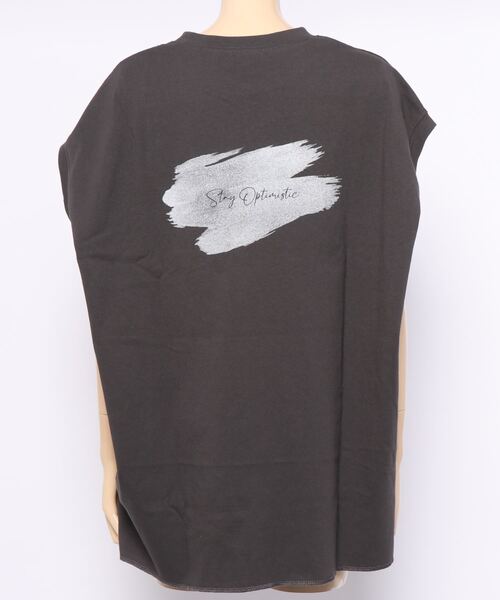 JUGLANS(ユグランス)の「☆ 16s OE天竺 BACKロゴ タンク(Tシャツ/カットソー・レディース・チャコール/オフホワイト/ホワイト/ブルー・FREE)」の7枚目の写真