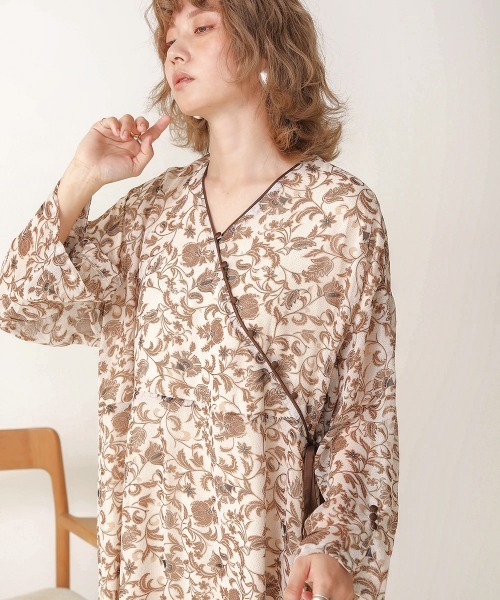 Bab(バブ)の「【WEB限定】ペイズリー2WAYワンピース(ワンピース・レディース・ブラック/ベージュ・38)」の14枚目の写真