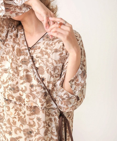 Bab(バブ)の「【WEB限定】ペイズリー2WAYワンピース(ワンピース・レディース・ブラック/ベージュ・38)」の20枚目の写真