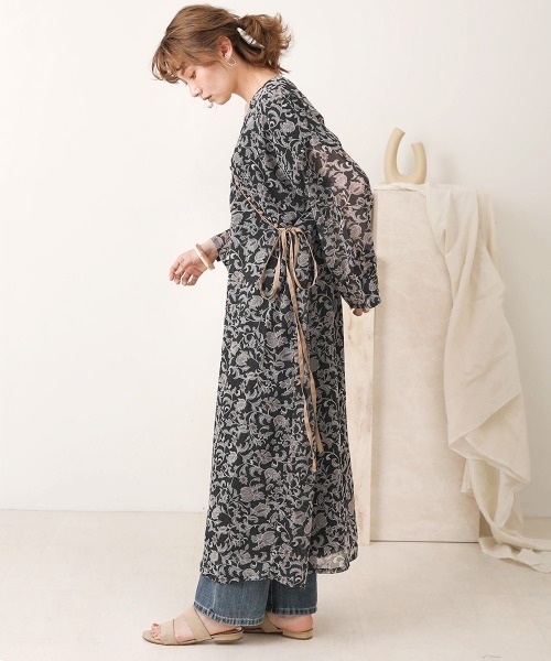 Bab(バブ)の「【WEB限定】ペイズリー2WAYワンピース(ワンピース・レディース・ブラック/ベージュ・38)」の9枚目の写真