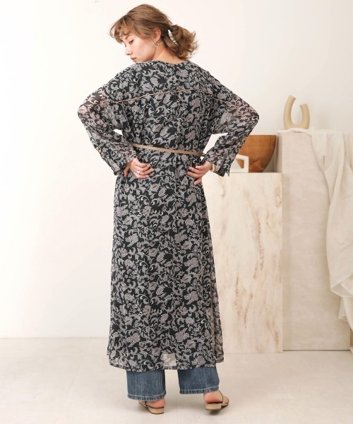 Bab(バブ)の「【WEB限定】ペイズリー2WAYワンピース(ワンピース・レディース・ブラック/ベージュ・38)」の12枚目の写真