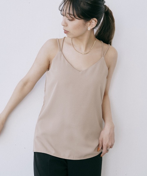 Happy John（ハッピージョン）の「リラックスタックキャミ（キャミソール・レディース・ホワイト/ベージュ/ブラック/ミント・FREE）」の17枚目の写真