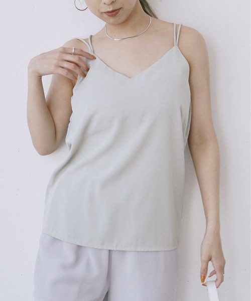 Happy John（ハッピージョン）の「リラックスタックキャミ（キャミソール・レディース・ホワイト/ベージュ/ブラック/ミント・FREE）」の22枚目の写真