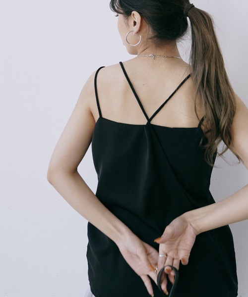 Happy John（ハッピージョン）の「リラックスタックキャミ（キャミソール・レディース・ホワイト/ベージュ/ブラック/ミント・FREE）」の8枚目の写真