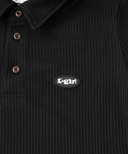 X-girl（エックスガール）の「BABY POLO SHIRT（ポロシャツ・レディース・ライトブルー/ブラック/オレンジ・S/M）」の8枚目の写真