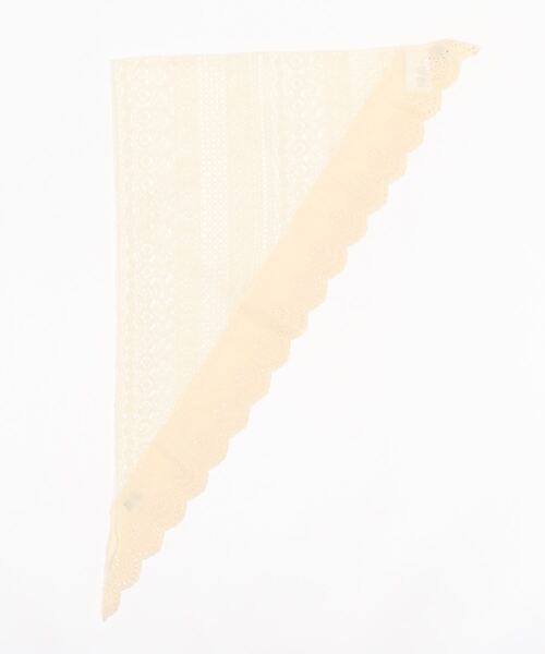 Samansa Mos2（サマンサ モスモス）の「35th SA刺繍三角ストール（ストール/ショール・レディース・オフホワイト/キナリ・ﾌﾘ-）」の3枚目の写真