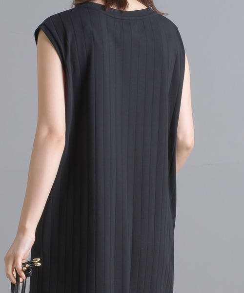 OMNES Another Edition（オムネス アナザーエディション）の「汗染み防止リブノースリーブワンピース（ワンピース・レディース・ブラック/ベージュ/イエロー/ラベンダー・FREE）」の15枚目の写真