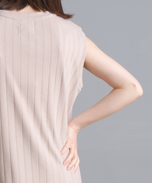 OMNES Another Edition（オムネス アナザーエディション）の「汗染み防止リブノースリーブワンピース（ワンピース・レディース・ブラック/ベージュ/イエロー/ラベンダー・FREE）」の11枚目の写真