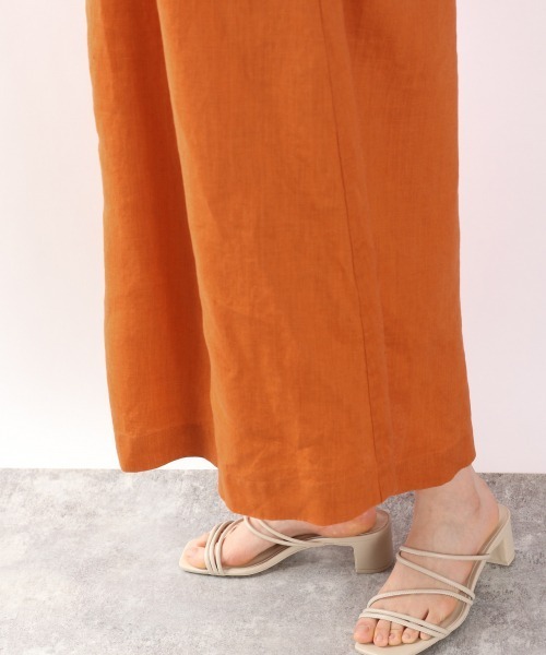 yuw（ユウ）の「リネンシャツワンピース　948121（ワンピース・レディース・ブラック/ベージュ/オレンジ/ブルー・FREE）」の10枚目の写真
