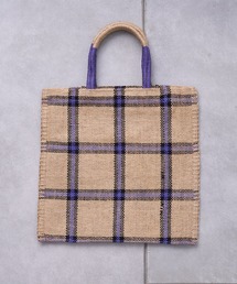 PUAL CE CIN | 【TARANGO JUTE】ジュートチェックトートバッグ(トートバッグ)