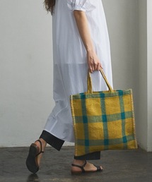 PUAL CE CIN | 【TARANGO JUTE】ジュートチェックトートバッグ(トートバッグ)