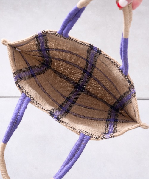 PUAL CE CIN（ピュアルセシン）の「【TARANGO JUTE】ジュートチェックトートバッグ（トートバッグ・レディース・その他1/その他2・FREE）」の16枚目の写真