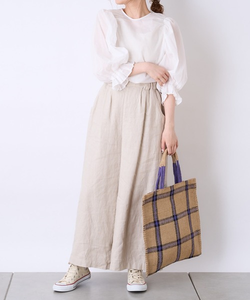 PUAL CE CIN（ピュアルセシン）の「【TARANGO JUTE】ジュートチェックトートバッグ（トートバッグ・レディース・その他1/その他2・FREE）」の13枚目の写真