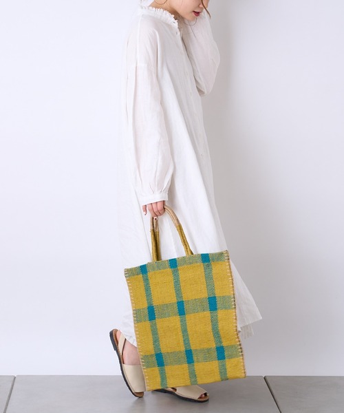 PUAL CE CIN（ピュアルセシン）の「【TARANGO JUTE】ジュートチェックトートバッグ（トートバッグ・レディース・その他1/その他2・FREE）」の7枚目の写真