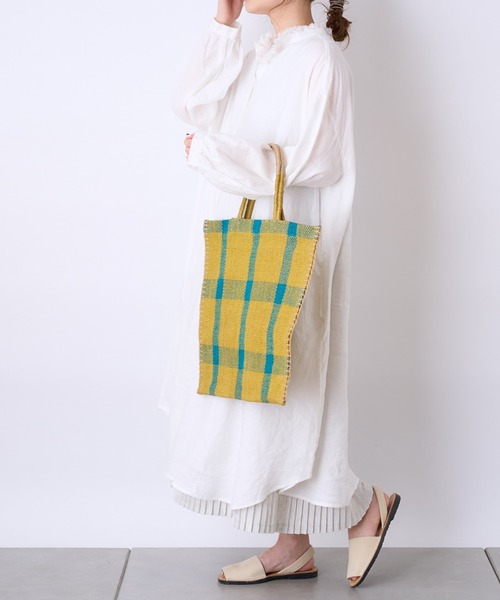 PUAL CE CIN（ピュアルセシン）の「【TARANGO JUTE】ジュートチェックトートバッグ（トートバッグ・レディース・その他1/その他2・FREE）」の4枚目の写真