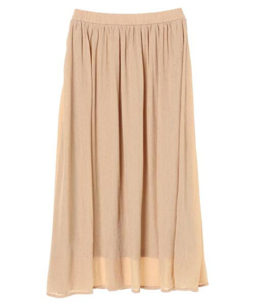 earth music&ecology（アースミュージックアンドエコロジー）の「楊柳クレープフレアスカート ＊（スカート・レディース・ベージュ/ブラウン/ミント/ホワイト系その他2・FREE）」の8枚目の写真