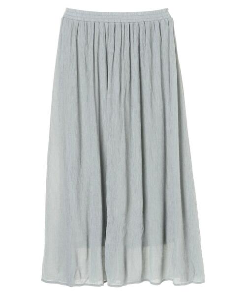 earth music&ecology（アースミュージックアンドエコロジー）の「楊柳クレープフレアスカート ＊（スカート・レディース・ベージュ/ブラウン/ミント/ホワイト系その他2・FREE）」の6枚目の写真