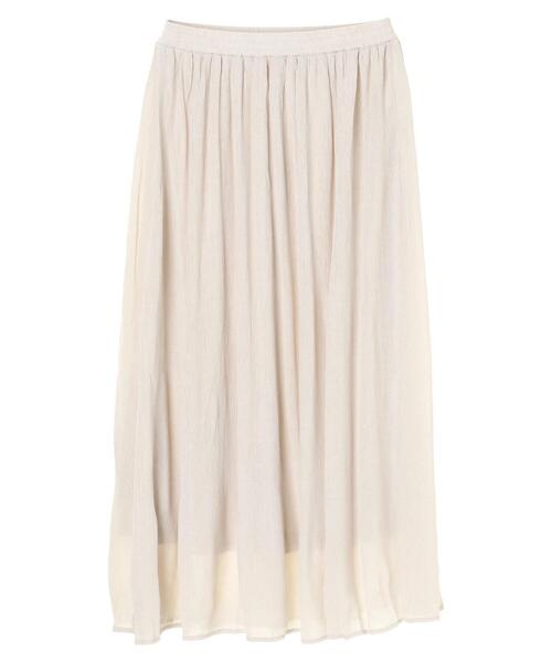 earth music&ecology（アースミュージックアンドエコロジー）の「楊柳クレープフレアスカート ＊（スカート・レディース・ベージュ/ブラウン/ミント/ホワイト系その他2・FREE）」の5枚目の写真