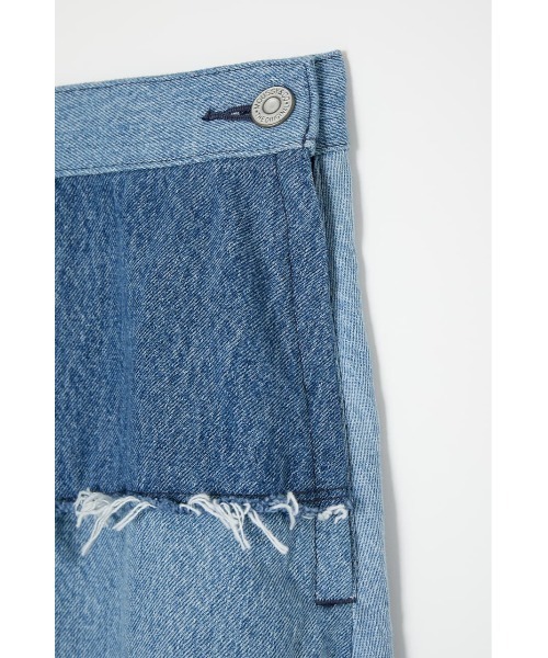 MOUSSY（マウジー）の「PANEL LONG FLARE スカート（デニムスカート・レディース・ブラック/ブルー・1/2）」の8枚目の写真