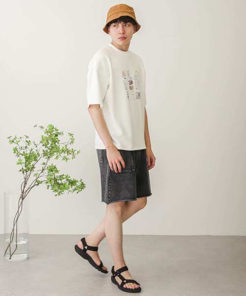 Mark Gonzales（マーク・ゴンザレス）の「Mark Gonzales×SOP　『別注』マークゴンザレスTシャツ(5分袖)B（Tシャツ/カットソー・メンズ・ライトベージュ/ホワイト/チャコールグレー・MEDIUM/LARGE）」の7枚目の写真