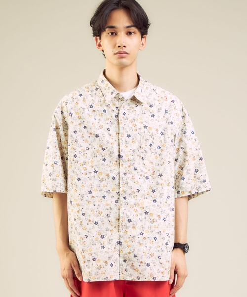 green label relaxing（グリーンレーベルリラクシング）の「CM DOMINIQUE プリント 半袖 シャツ 総柄（シャツ/ブラウス・メンズ・ベージュ/オリーブ/ダークブラウン・MEDIUM/SMALL/LARGE）」の6枚目の写真