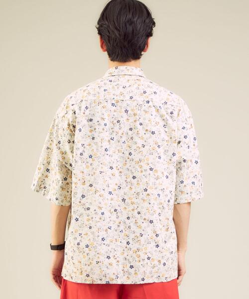 green label relaxing（グリーンレーベルリラクシング）の「CM DOMINIQUE プリント 半袖 シャツ 総柄（シャツ/ブラウス・メンズ・ベージュ/オリーブ/ダークブラウン・MEDIUM/SMALL/LARGE）」の8枚目の写真